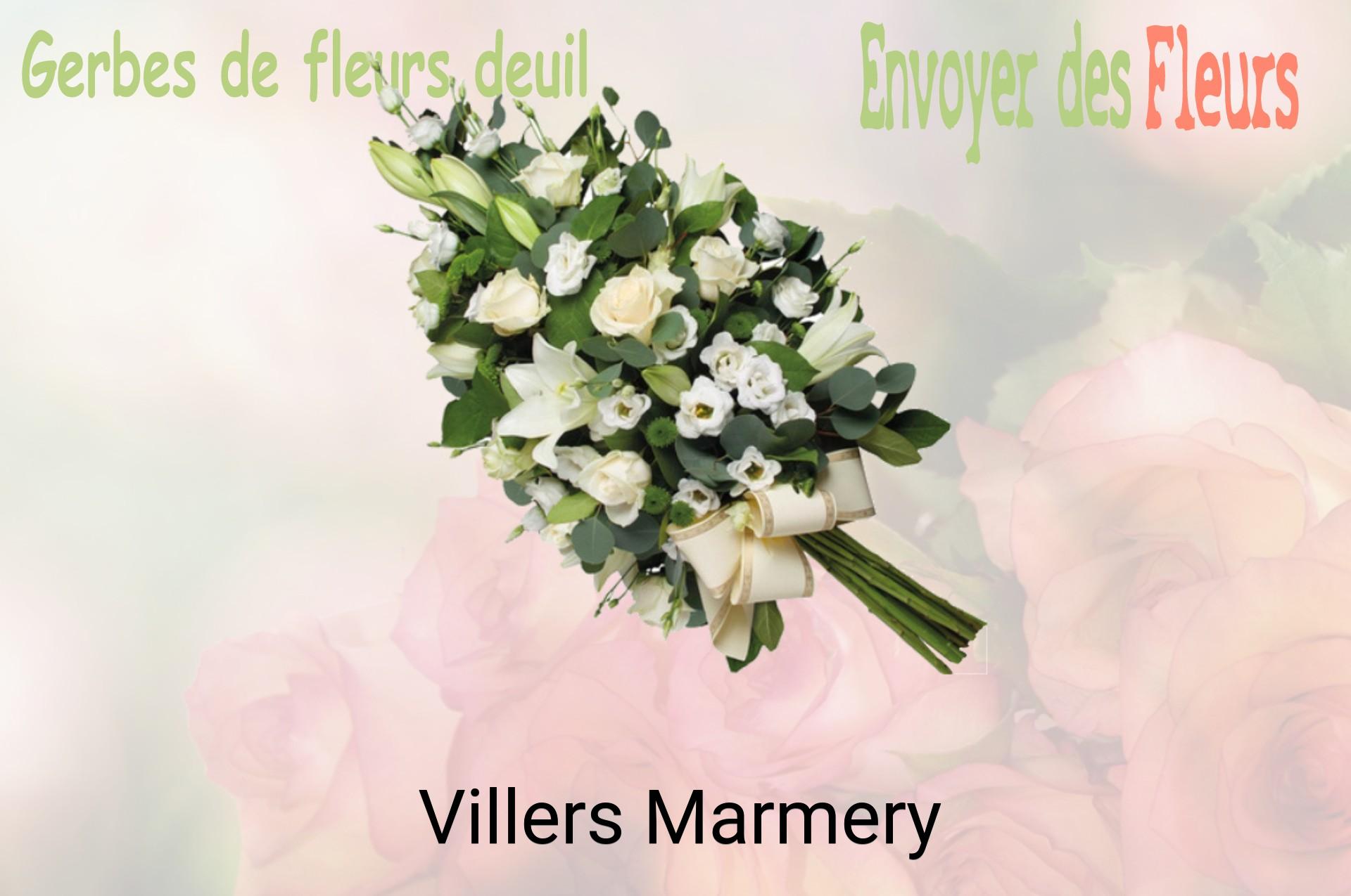Gerbe de fleurs de deuil livrée à Villers-Marmery